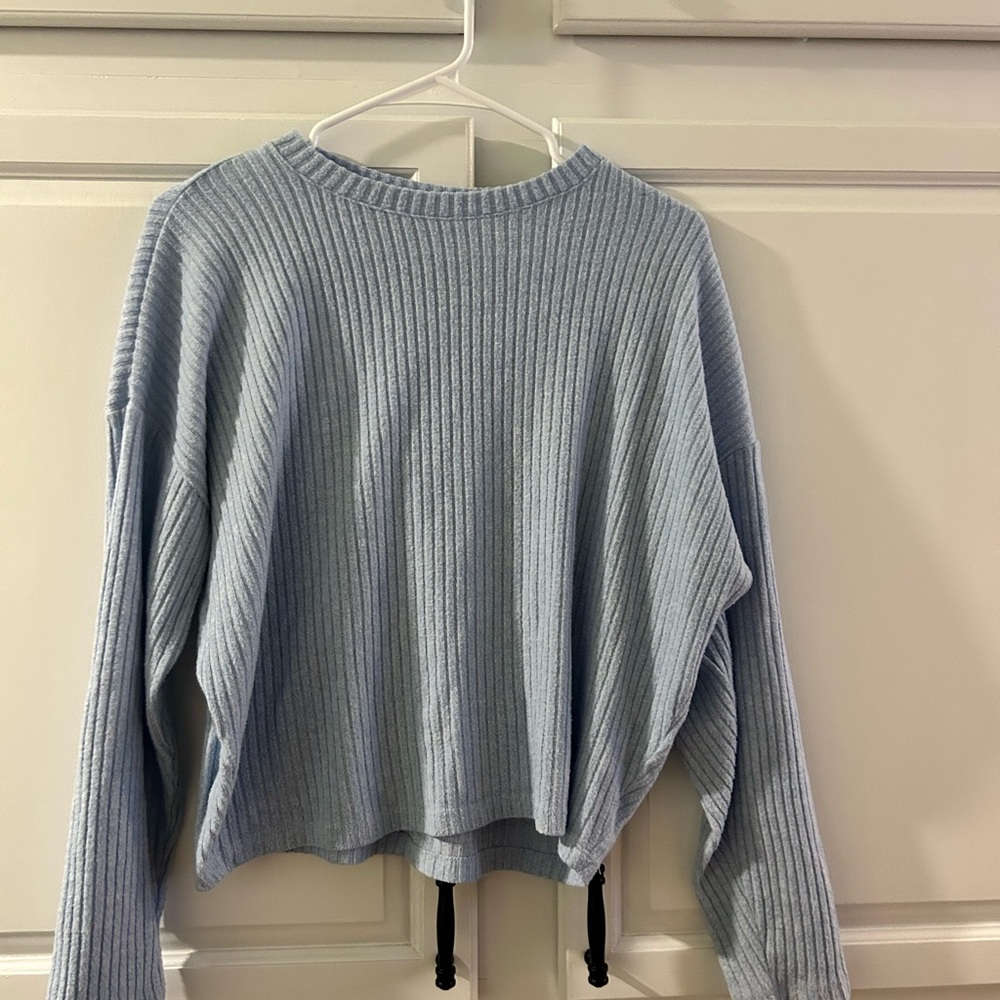 Light Blue Ribbed Sweater